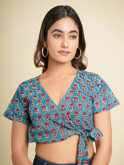 Ber Crop Top Turquoise - Goodhand