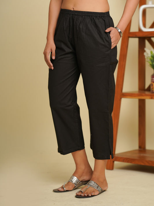 Ankle Length Pant Black - Goodhand