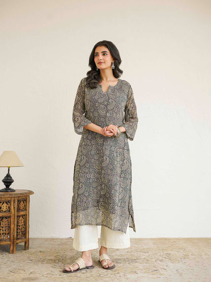 Cotton Printed Kantha Style Set For Women Black