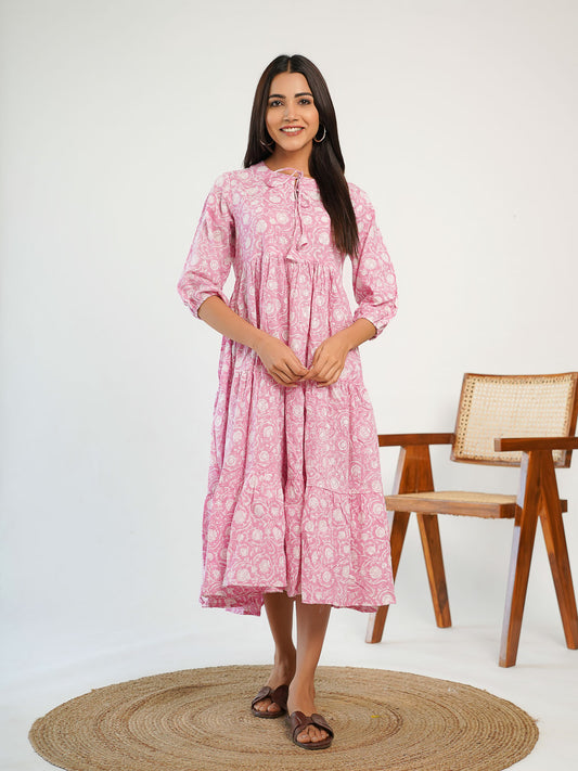 Jasmine Dress Pink - Goodhand