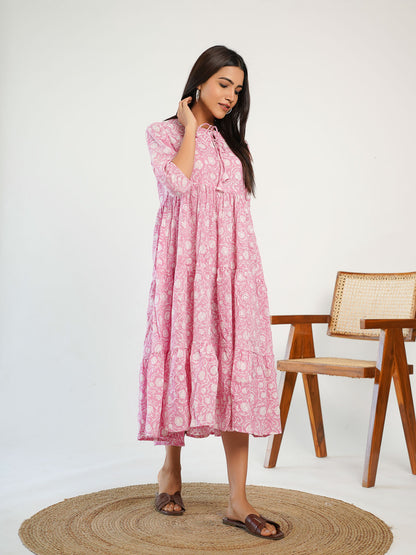 Jasmine Dress Pink - Goodhand