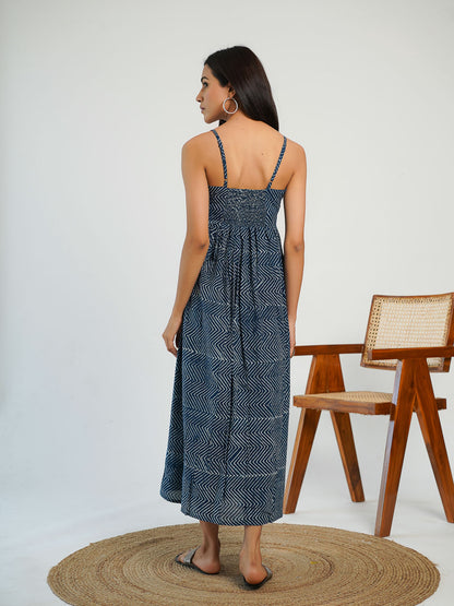 Strappy Dress indigo - Goodhand