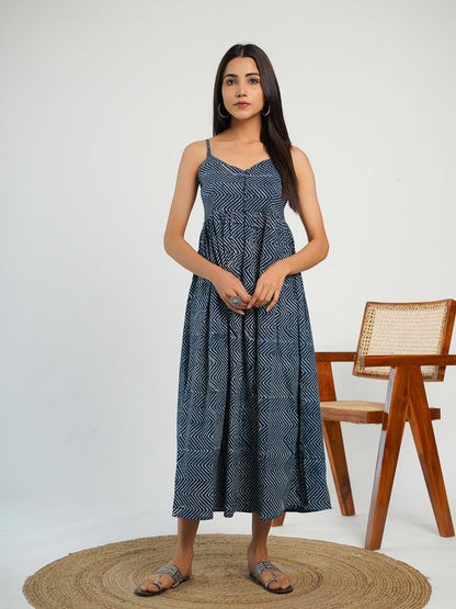 Strappy Dress indigo - Goodhand