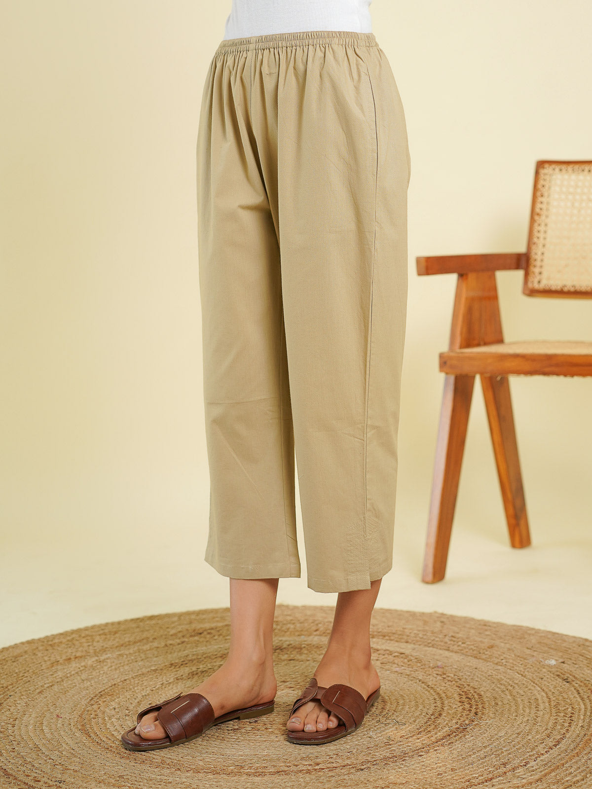 Ankle Length Pant Brown - Goodhand