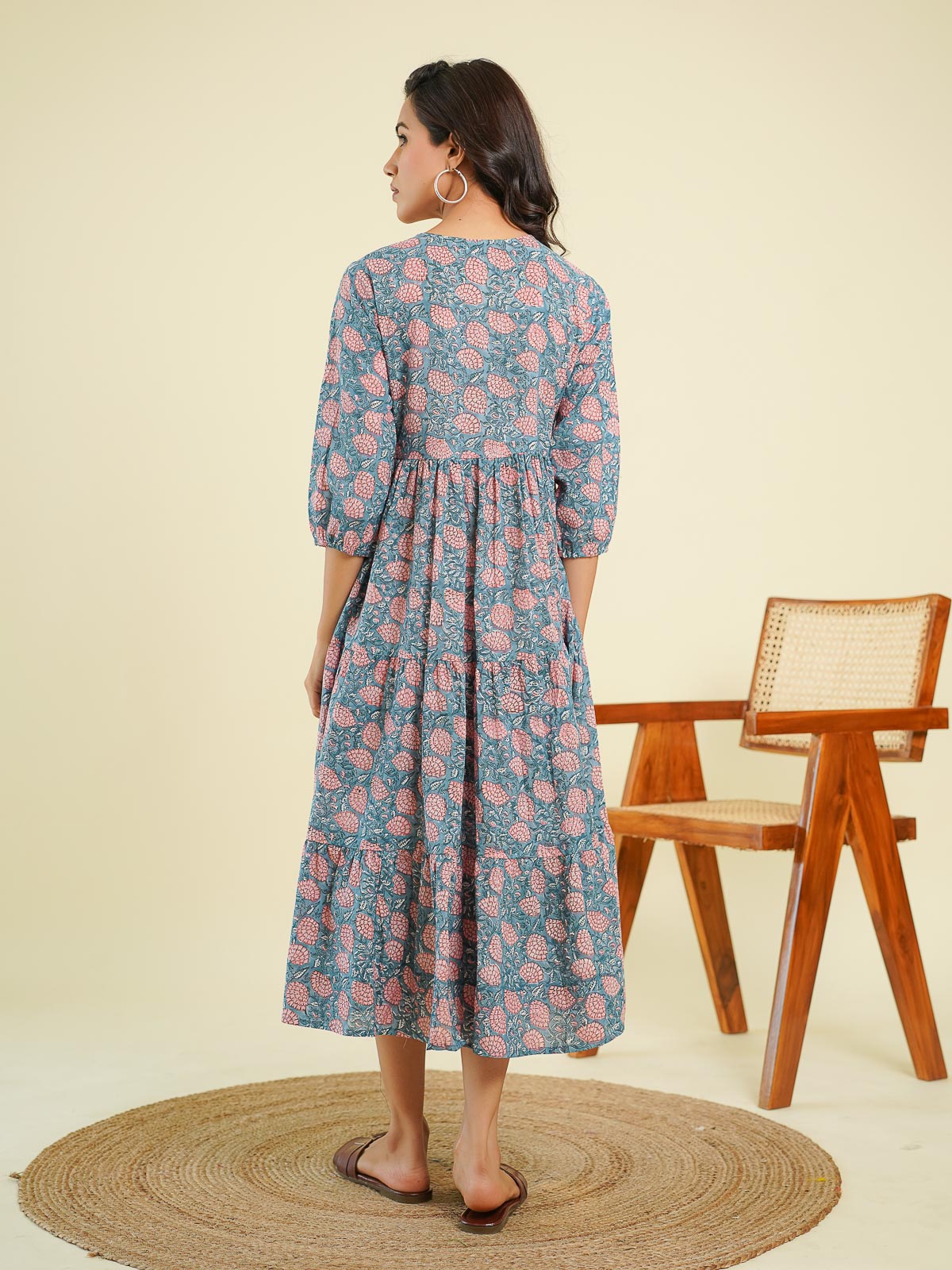 Jasmine Dress steel blue - Goodhand