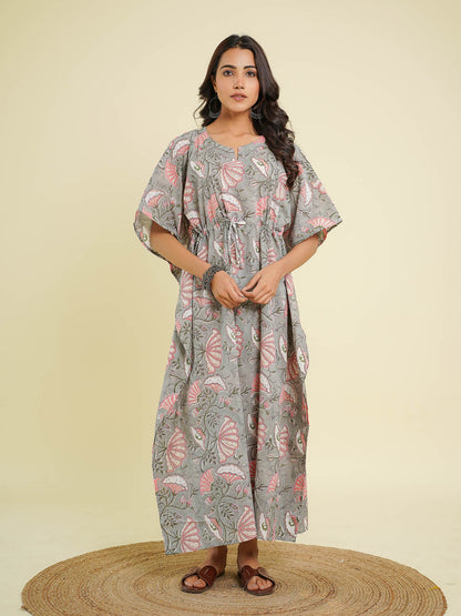 Mira Long kaftan Smoke Grey - Goodhand