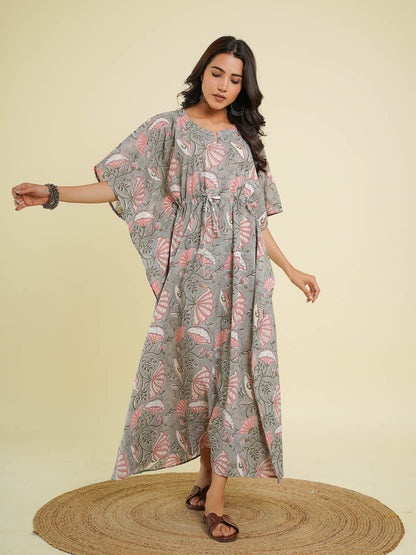 Mira Long kaftan Smoke Grey - Goodhand