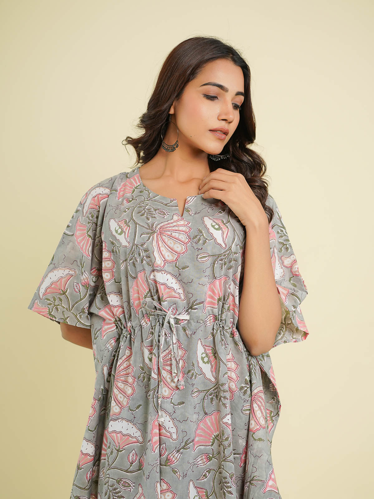 Mira Long kaftan Smoke Grey - Goodhand