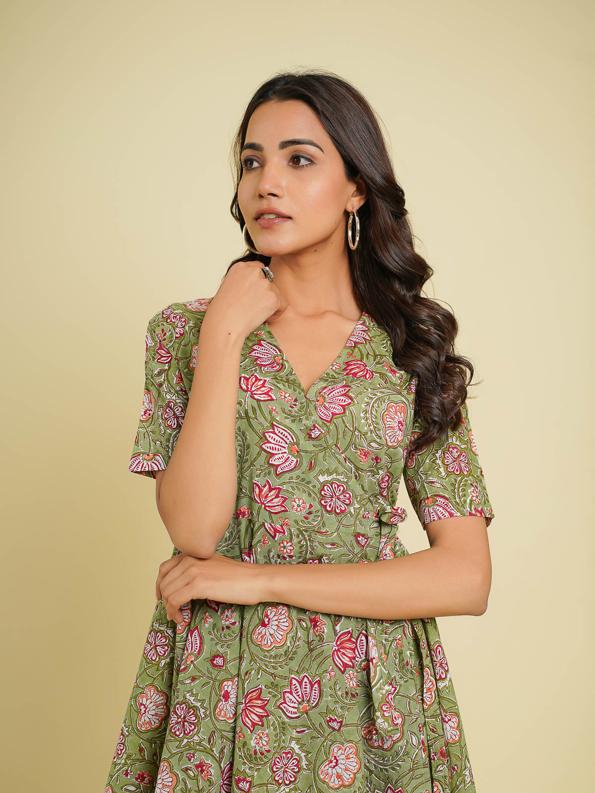 Wrap Dress Green - Goodhand