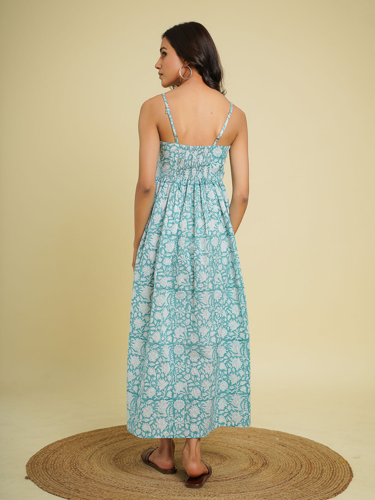 Sadabahar Aasmani Strappy Dress - Goodhand