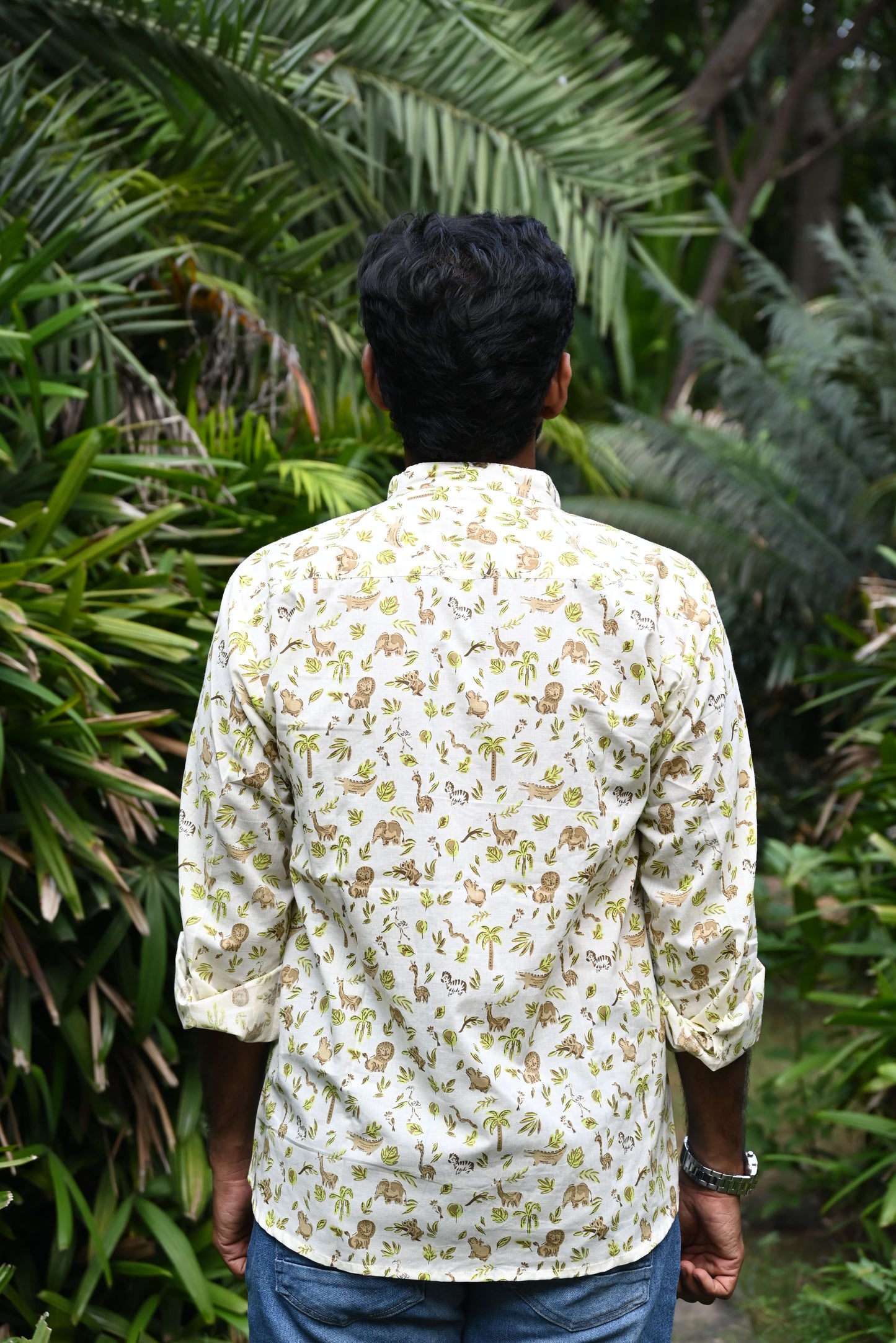 Men's Relaxed Fit Cotton Shirt – Full Sleeves - White Zoo
